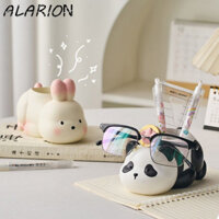 Tượng gấu trúc nhựa ALARION, Phim hoạt hình Hộp đựng bút động vật dung tích lớn, Thẩm mỹ cao dễ thương Máy tính để bàn độc đáo Thỏ trang trí bàn làm việc