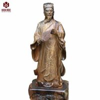 Tượng Gia Cát Lượng cao 60cm gỗ mun hoa