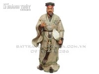 Tượng Gia Cát Lượng gốm sứ cao 60 cm