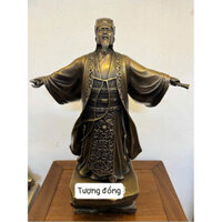Tượng Gia Cát Lượng Khổng Minh đón gió bằng đồng hun giả cổ