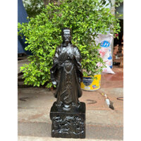 Tượng Gia Cát Lượng Khổng Minh Gỗ Mun Hoa Liền Khối Cao 50,60cm Trang trí nhà cửa phong thuỷ