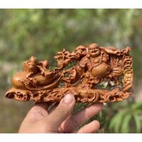 Tượng gỗ bách xanh di lạc trang trí xe hơi, Xe ô tô , bàn học , bàn làm việc . Trang trí phong thuỷ , làm đẹp xe