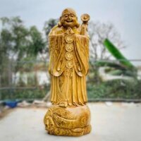 Tượng gỗ Di Lặc gỗ Cẩm Vàng kích thước 60x54 cao 180cm Di Lặc Chúc Phúc Vạn Sự Như Ý