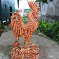 Tượng gỗ Gà gỗ huyết Long kt 20 10 5,5