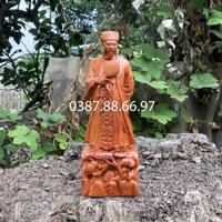 Tượng gỗ khổng minh gia cát lượng được làm bằng gỗ hương nguyên khối