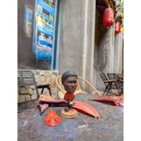 Tượng gỗ mô hình cầu thủ bóng đá, Tượng cầu thủ Eusebio,tượng mô hình