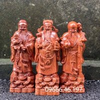 Tượng gỗ tam đa phúc lộc thọ cao từ 30cm đến 60cm chất liệu gỗ hương
