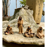 Tượng gốm Đạt Ma siêu mini trang trí tiểu cảnh Bonsai