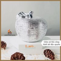 Tượng gốm sứ hình quả táo Lỗi sơn