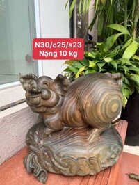 Tượng Heo Nằm Bao Tiền Gỗ Trắc Xanh