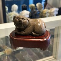 Tượng Heo tam thể có đế gỗ, tượng heo tam thể phong thủy HTT01-S4-6804