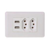Tường HL 15ABộ chuyển đổi ổ cắm điện tiêu chuẩn đôi Cổng kép Bảng sạc USB 5V 2