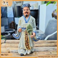 Tượng Khổng Minh đứng, ngồi đọc sách men rạn, tượng Gia Cát Lượng gốm Bát Tràng nhiều kích thước