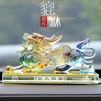 Tượng Kỳ Lân Phong Thủy trang trí xe hơi bàn làm việc sang trọng (sản phẩm chưa gồm vòng hạt)