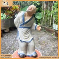 Tượng lão mai ghép cây cao 31cm, tượng tiểu cảnh, tượng ghép cây bonsai, tượng ký cây