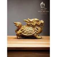 Tượng Long Quy Gỗ Bách Sanh - Phong Thủy Để Bàn - An Cư - Tài Lộc - Trường Thọ