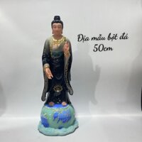 Tượng Mẹ Địa Mẫu Diêu Trì Cao 50cm Bột Đá Màu Xanh Đen