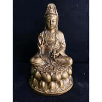 Tượng mẹ quan âm  Chất liệu đồng  Chiều cao 20cm Chiều ngang 11cm Chiều rộng 11cm Nặng 1kg