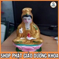 Tuọng Mẹ quan âm vàng 30cm đất nung cực đẹp