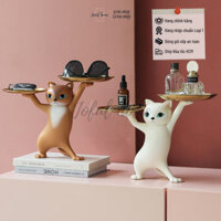 Tượng Mèo Lắc Hông Joful home bằng Nhựa Composite Nghệ Thuật Và Trang Trí Nhà Cửa trang
