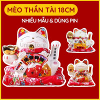 Tượng Mèo Thần Tài May Mắn Vẫy Tay Nhật Bản Maneki Neko,Mèo thần tài vẫy tay sài pin đem lại tài lộc may mắn cho gia chủ