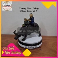 Tượng mục đồng chăn trâu thổi sáo D28cm gốm Bát Tràng *BAO BỂ VỠ*