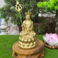 Tượng ngài Địa Tạng Vương Bồ Tát mini cao 10cm trang trí thờ tự nhỏ, decor Phật giáo