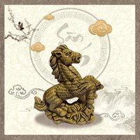 Tượng ngựa 12 con giáp mini gốm sứ Bát Tràng SG-T12CG07