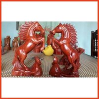 tượng ngựa gỗ 30cmx17x7cm