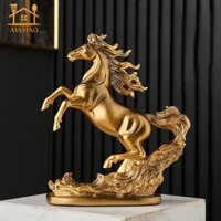 Tượng Ngựa Trang Trí Nhựa Hình Cho Tủ Phòng Khách Kệ Sách