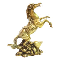 Tượng Ngựa Xích Thố Đồng Thau Hồng Thắng 23 x 20 cm