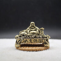 Tượng Nhỏ Bằng Đồng Kiểu Dáng Phật Di Lạc Đế An Tọa Sung Túc May Mắn Vật Phẩm Phong Thủy Thờ Cúng