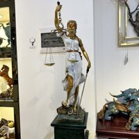 Tượng nữ thần công lý bằng đồng(LD242)
