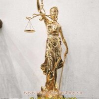 Tượng nữ thần công lý bằng đồng cao 70cm, tượng mạ vàng 24k, tượng nữ thần công lý