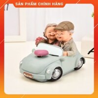 Tượng Ông Bà Đi ÔTô 08 - Ông Bà Dễ Thương Làm Quà Tặng, Trang Trí, Lưu Niệm