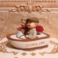 Tượng Ông Bà hạnh phúc có nhạc ,Trang Trí Dễ Thương, Làm Quà Tặng, Trang Trí, Biếu Tặng Đẹp