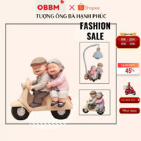 Tượng ông bà hạnh phúc để trang trí bàn_quà tặng ý nghĩa cho bố mẹ hoặc ng yêu cực xinh