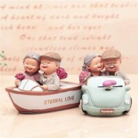 TƯỢNG ÔNG BÀ HẠNH PHÚC- DECOR TRANG TRÍ NHÀ -QUÀ TẶNG ĐỘC ĐÁO