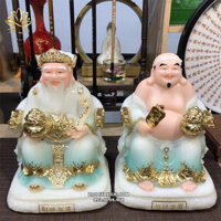 Tượng Ông Địa Thần Tài Bột Đá Xanh Ngọc Hũ Vàng ODTT-054