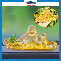 Tượng Ông Phật A Di Lặc đặt taplo trang trí ô tô xe hơi bàn làm việc chất liệu pha lê cao cấp