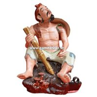 Tượng ông thuốc lào Bát Tràng cao 42cm