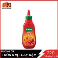 Tương Ớt Knorr tròn 5 vị cay đậm chai 220g