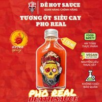 Tương Ớt Siêu Cay Pho Real Vị Lên Men Truyền Thống DÊ Hot Sauce Chai 110ml Độ cay 5/5 Ăn Phở