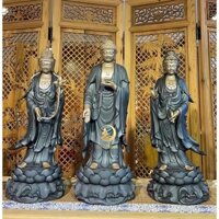 Tượng Phật A Di Đà gốm Tử Sa cao cấp dáng đứng cao 57cm - TỰ THANH QUÁN