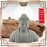 Tượng Phật Adida bán thân đá sa thạch ST303 - trang trí deco, tiểu cảnh,bán cạn, terrarium