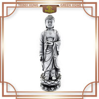 Tượng phật Adida đứng đài sen - trưng bày, phối tiểu cảnh, Bonsai, bán cạn, Terrarium