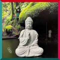 Tượng Phật an nhiên đá cao cấp trang trí tiểu cảnh, terrarium - T4