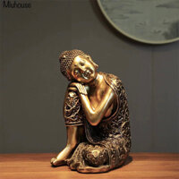 Tượng Phật An Nhiên Đang Ngủ Mạ Đồng 34cm