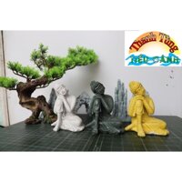 Tượng phật an nhiên, phật đang ngủ, cao 13,8cm, nhiều màu, trang trí nội thất, tiểu cảnh, bể cá, hòn non bộ, để bàn trà