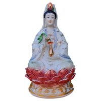 Tượng Phật Bà Quan Âm 10in Màu Xanh